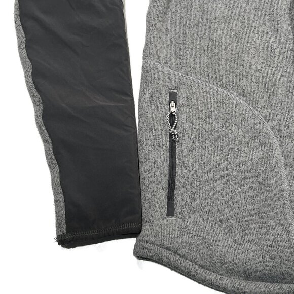 North Face Gordon Lyons Fleece Snap Button Shirt Jacket Mens Small Shacket Gray - Picture 11 of 13